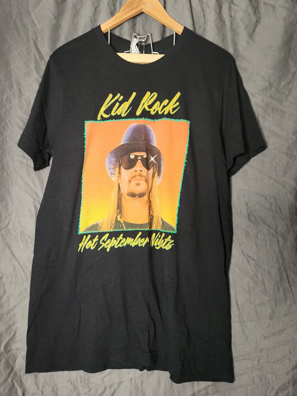 Bella Canvas Black Kid Rock Hot September Nights Graphic Tee